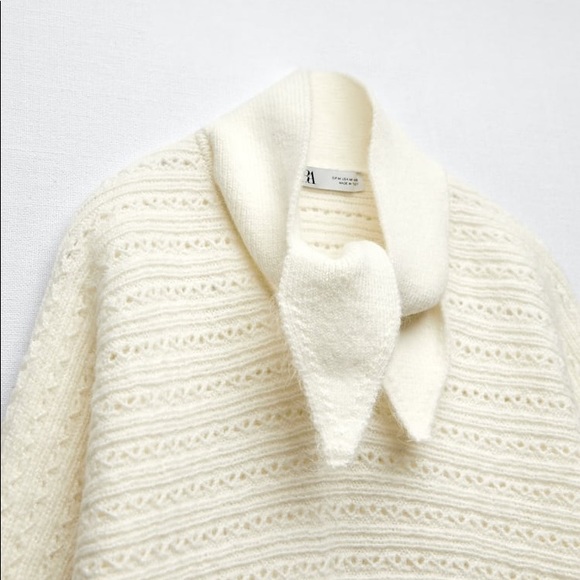 🌟Zara bow collar knit sweater - Picture 4 of 5